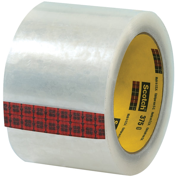 3" x 55 Yard Clear #375 (3 mil) 3M Carton Sealing Tape 24/Case