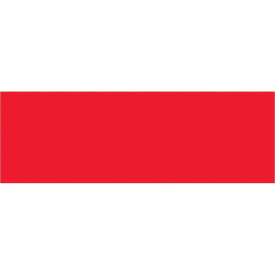 3 x 9" Fluorescent Red Inventory Rectangle Labels 250/Roll