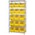 36 x 18 x 74 - 6 Shelf Wire Shelving Unit with (15) Yellow Bins