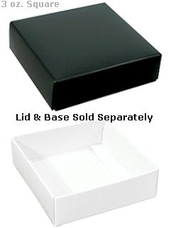 3-1/2 x 3-1/2 x 1-1/8 White 3 oz. Square Candy Box BASE