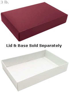 11 x 7-1/4 x 2 White 3 lb. Rectangular Candy Box BASE