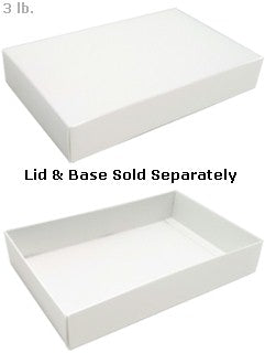 11-1/4 x 7-3/8 x 2 White 3 lb. Rectangular Candy Box LID 250/Case