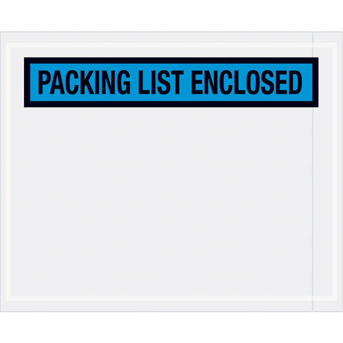 Packing List Enclosed Envelopes