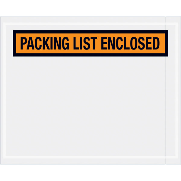 4-1/2 x 5-1/2 Packing List Enclosed Envelopes (Panel Face) - ORANGE 1000/Case