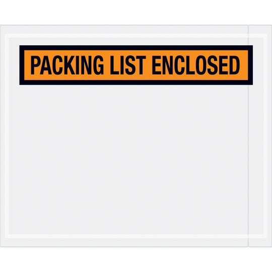 4-1/2 x 5-1/2 Packing List Enclosed Envelopes (Panel Face) - ORANGE 1000/Case
