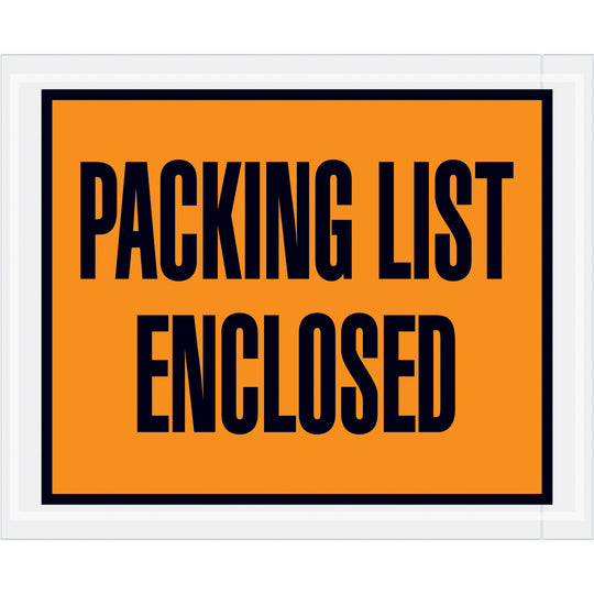 4-1/2 x 5-1/2 Packing List Envelopes (Full Face) - ORANGE 1000/Case