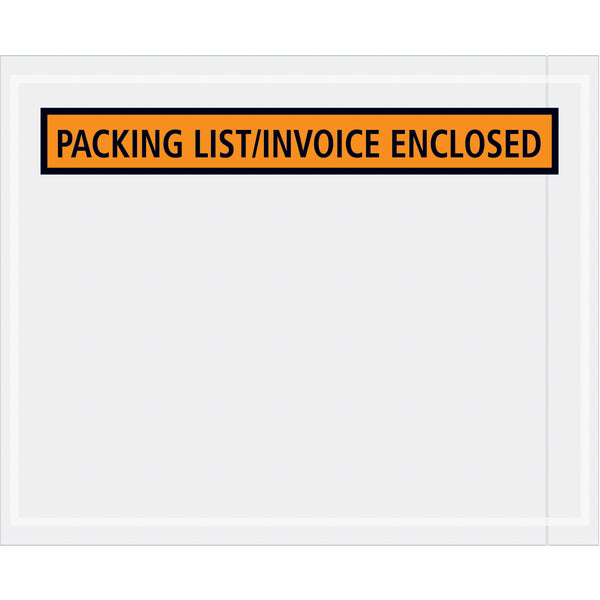 4-1/2 x 5-1/2 Packing List or Invoice Enclosed Envelopes (Top Text) 1000/Case
