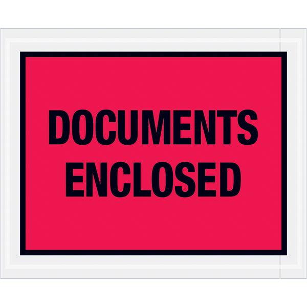 4 1/2 x 5 1/2 Red Documents Enclosed Envelopes 1000/Case