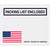 4 1/2 x 5 1/2 U.S.A. Flag Packing List Enclosed Envelopes 1000/Case