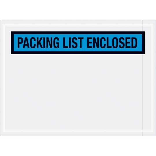 4-1/2 x 6 Packing List Enclosed Envelopes (Panel Face) - BLUE 1000/Case