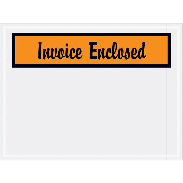 4-1/2 x 6 Invoice Enclosed Envelopes (Panel Face Script) - ORANGE 1000/Case