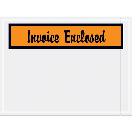 4-1/2 x 6 Invoice Enclosed Envelopes (Panel Face Script) - ORANGE 1000/Case