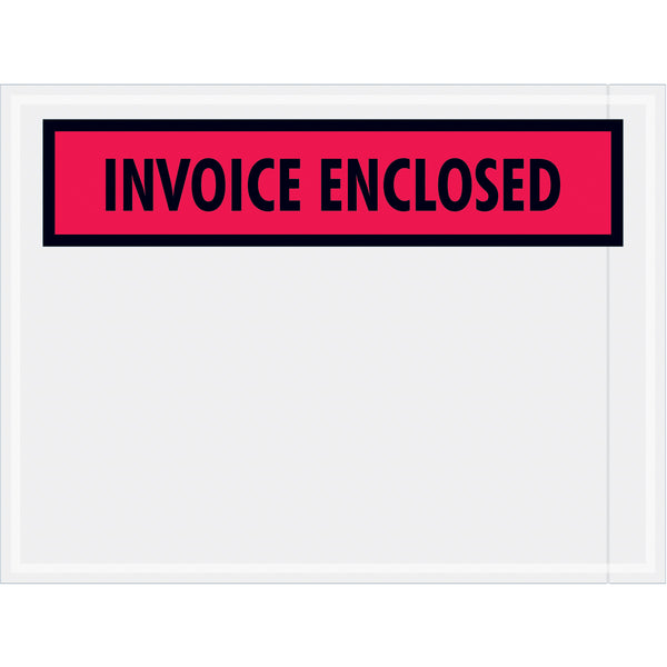 4-1/2 x 6 Invoice Enclosed Envelopes (Panel Face) - RED 1000/Case