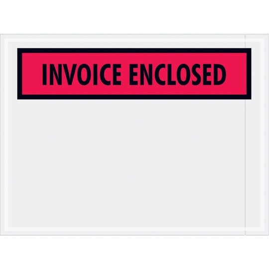 4-1/2 x 6 Invoice Enclosed Envelopes (Panel Face) - RED 1000/Case
