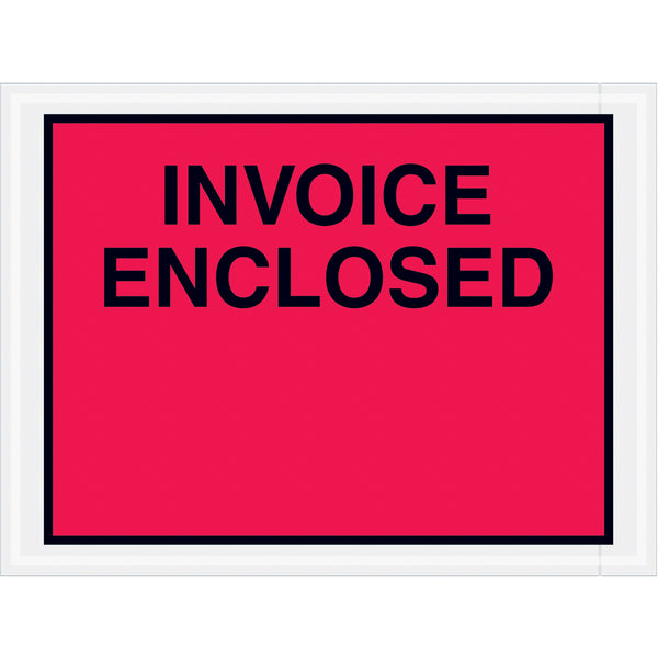 4-1/2 x 6 RED Invoice Enclosed Envelopes (Full Face) 1000/Case