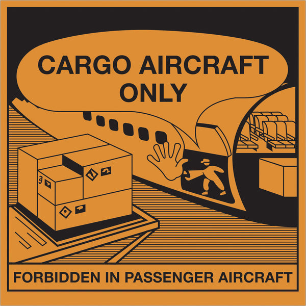 4 1/4 x 4 1/4" - "Cargo Aircraft Only" Labels 500/Roll
