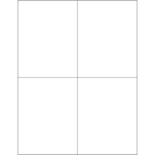 4 1/4 x 5 1/2" White Rectangle Laser Labels - Master Case 4000/Case