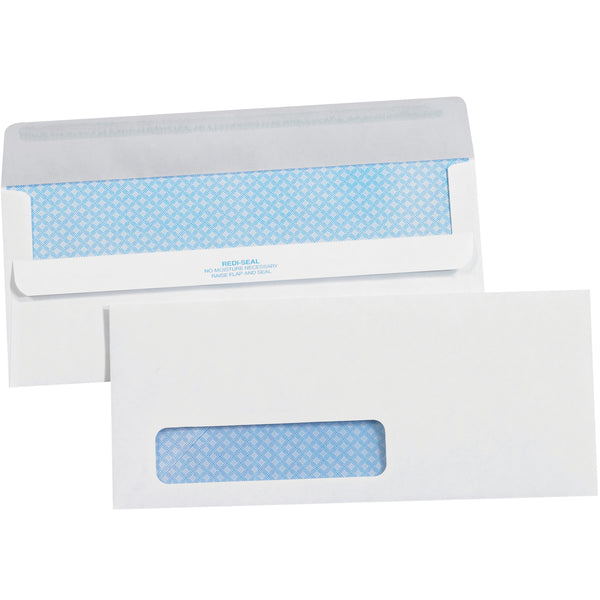 4 1/8 x 9 1/2 - #10 Window Redi-Seal Business Envelopes with Security Tint 2500/Case