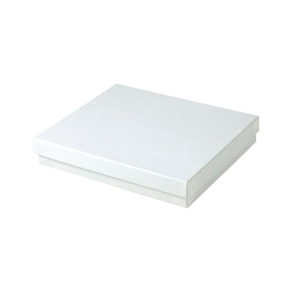 4 3/8 x 3 1/4 x 1 7/16 White Swirl Jewelry Box 100/Case