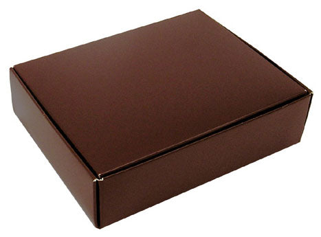 4-9/16 x 3-9/16 x 1-1/4 (1/4 lb.) Brown 1 Piece Candy Boxes 250/Case