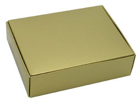 4-9/16 x 3-9/16 x 1-1/4 (1/4 lb.) Gold 1 Piece Candy Boxes 250/Case