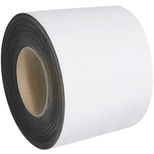 4" x 100 Foot - White Warehouse Labels - Magnetic Rolls