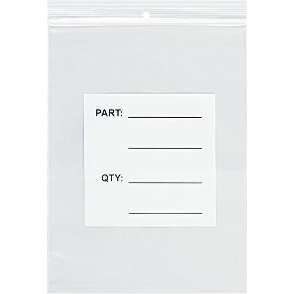 10 x 12 - 4 Mil Parts Bags w/ Hang Holes 500/Case