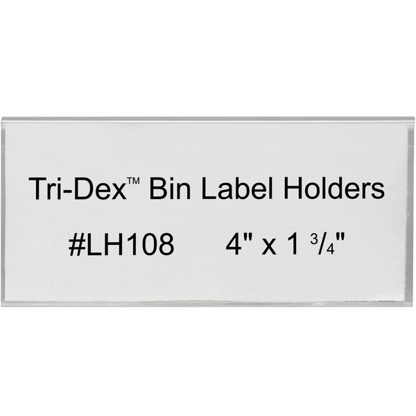 4 x 1 3/4 Tri-Dex Bin Label Holders 25/Case