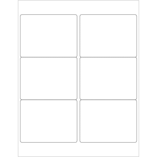 4 x 3" White Rectangle Laser Labels 600/Case
