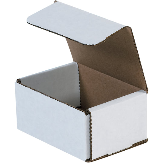 4 x 3 x 2 White Corrugated Mailers 50/Bundle