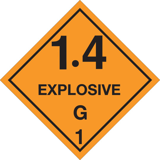 4 x 4" - "1.4 - Explosive - G 1" Labels 500/Roll