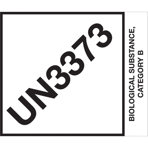 4 x 4 3/4" - "UN3373 Biological Substance Category B" Labels 500/Roll