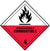 Combustible D.O.T. Labels (4 x 4) 500/Roll