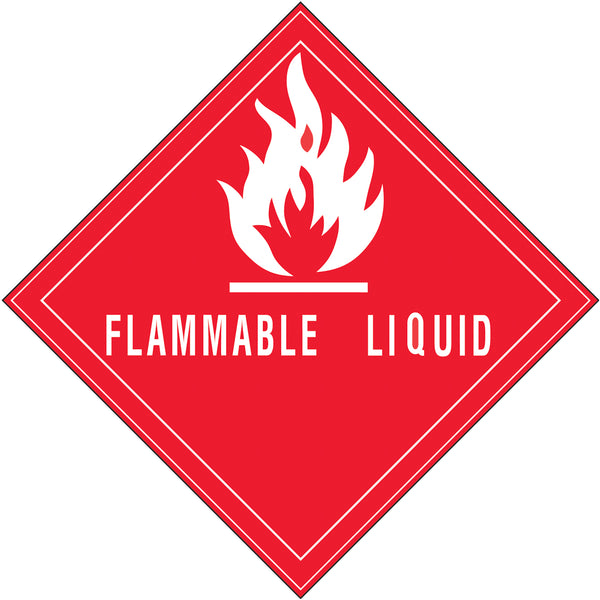 Flammable Liquid D.O.T. Labels (4 x 4) 500/Roll