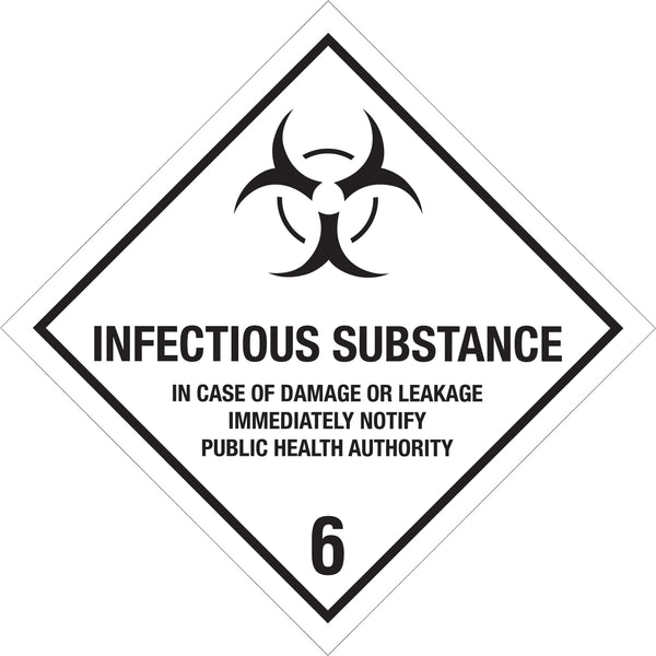 Infectious Substance D.O.T. Labels (4 x 4) 500/Roll