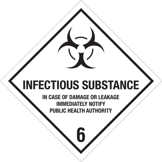 Infectious Substance D.O.T. Labels (4 x 4) 500/Roll