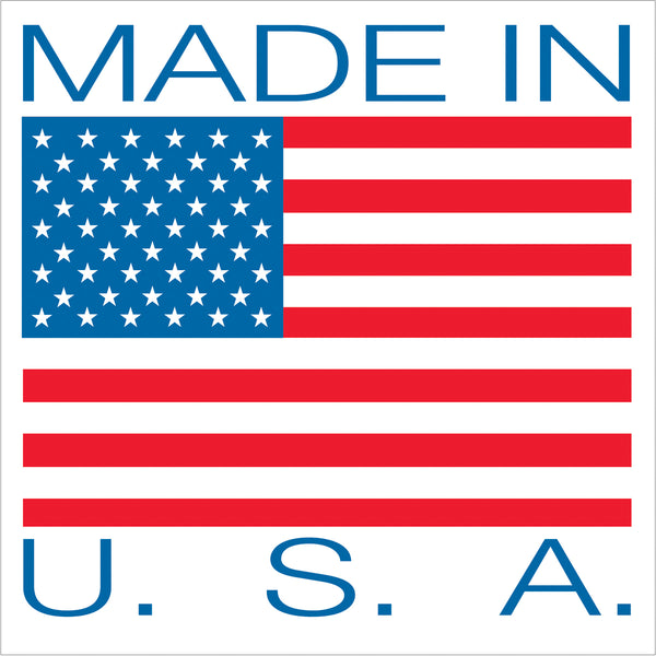 MADE IN U.S.A. With Flag (4 x 4) 500/Roll