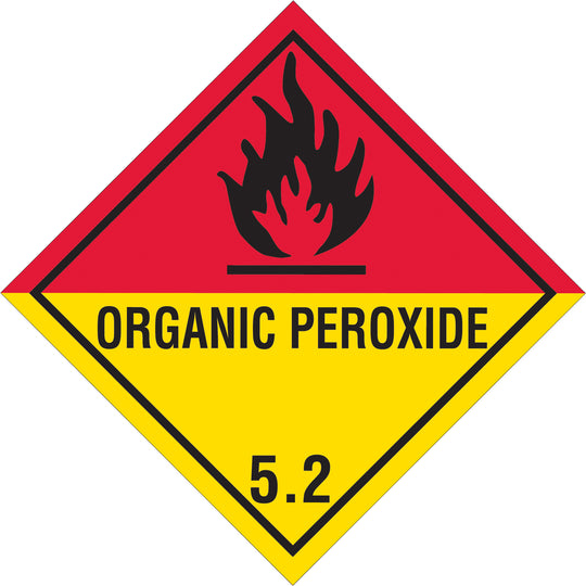 Organic Peroxide D.O.T. Labels (4 x 4) 500/Roll
