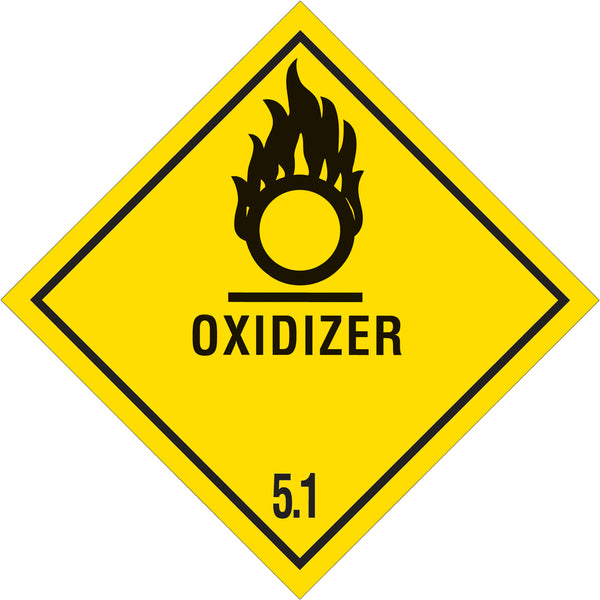 4 x 4" - "Oxidizer - 5.1" Labels 500/Roll