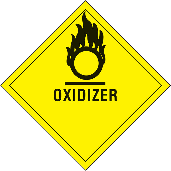 Oxidizer D.O.T. Labels (4 x 4) 500/Roll