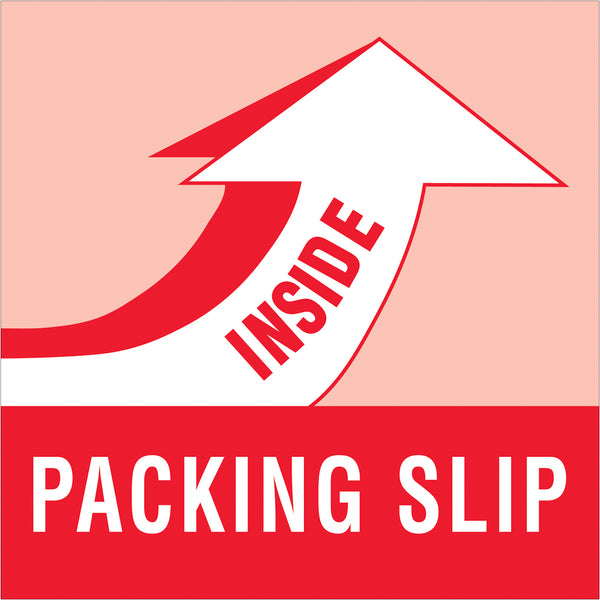 4 x 4" - "Packing Slip Inside" Labels 500/Roll