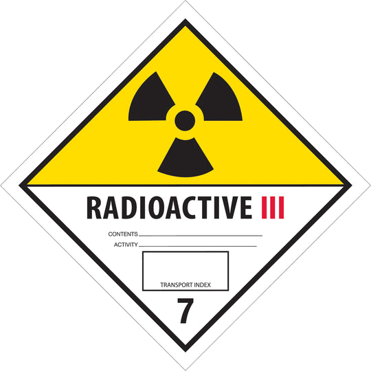 Radioactive III D.O.T. Labels (4 x 4) 500/Roll