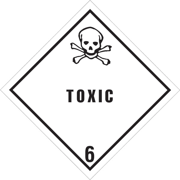 4 x 4" - "Toxic - 6" Labels 500/Roll