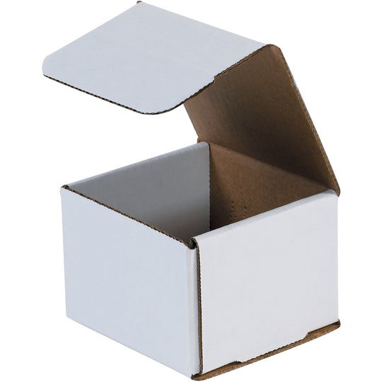 4 x 4 x 3 White Corrugated Mailers  50/Bundle
