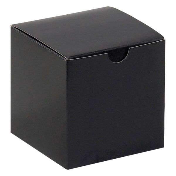 4 x 4 x 4 Black Gloss Gift Box 100/Case
