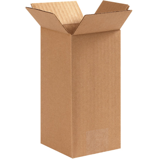 4 x 4 x 8 Corrugated Boxes  25/Bundle