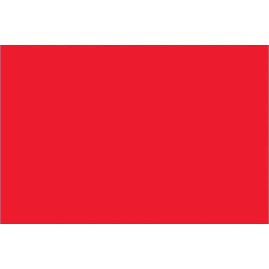 4 x 6" Fluorescent Red Inventory Rectangle Labels 500/Roll