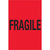 4 x 6" - "Fragile" (Fluorescent Red) Labels 500/Roll