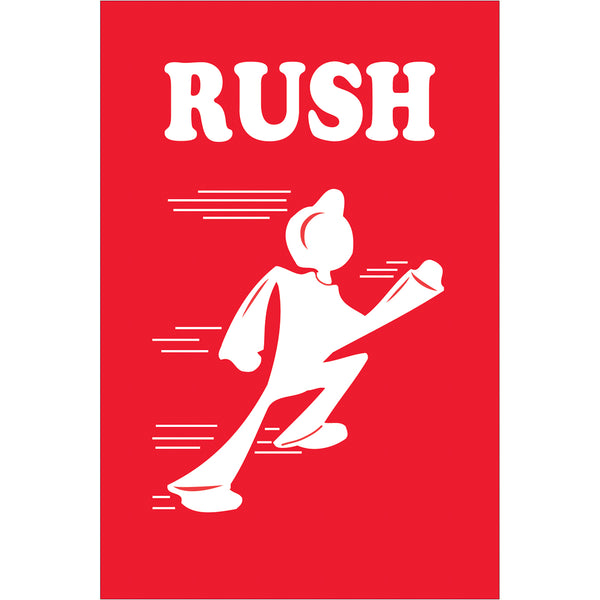 4 x 6" - "Rush" Labels 500/Roll