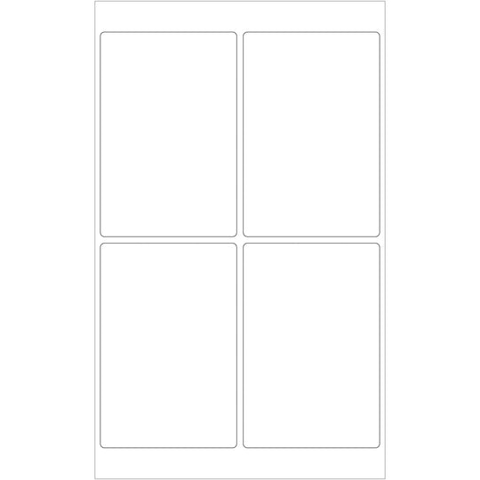 4 x 6" White Rectangle Laser Labels - Master Case 4000/Case